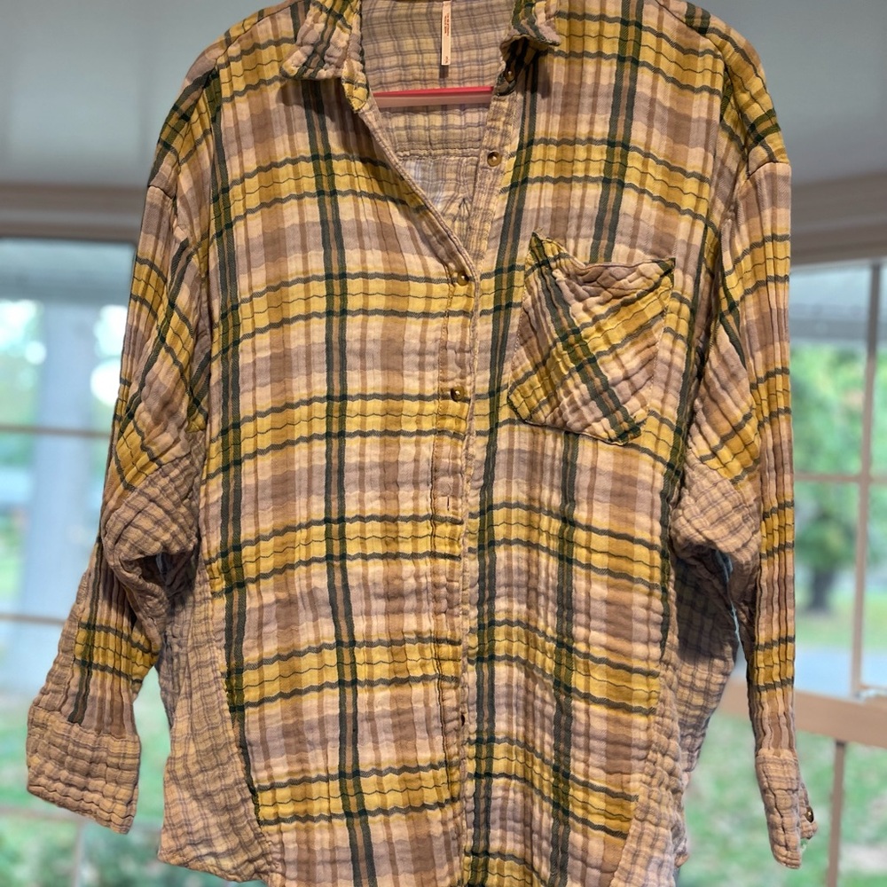 Free People size S/P long sleeve button down shirt.